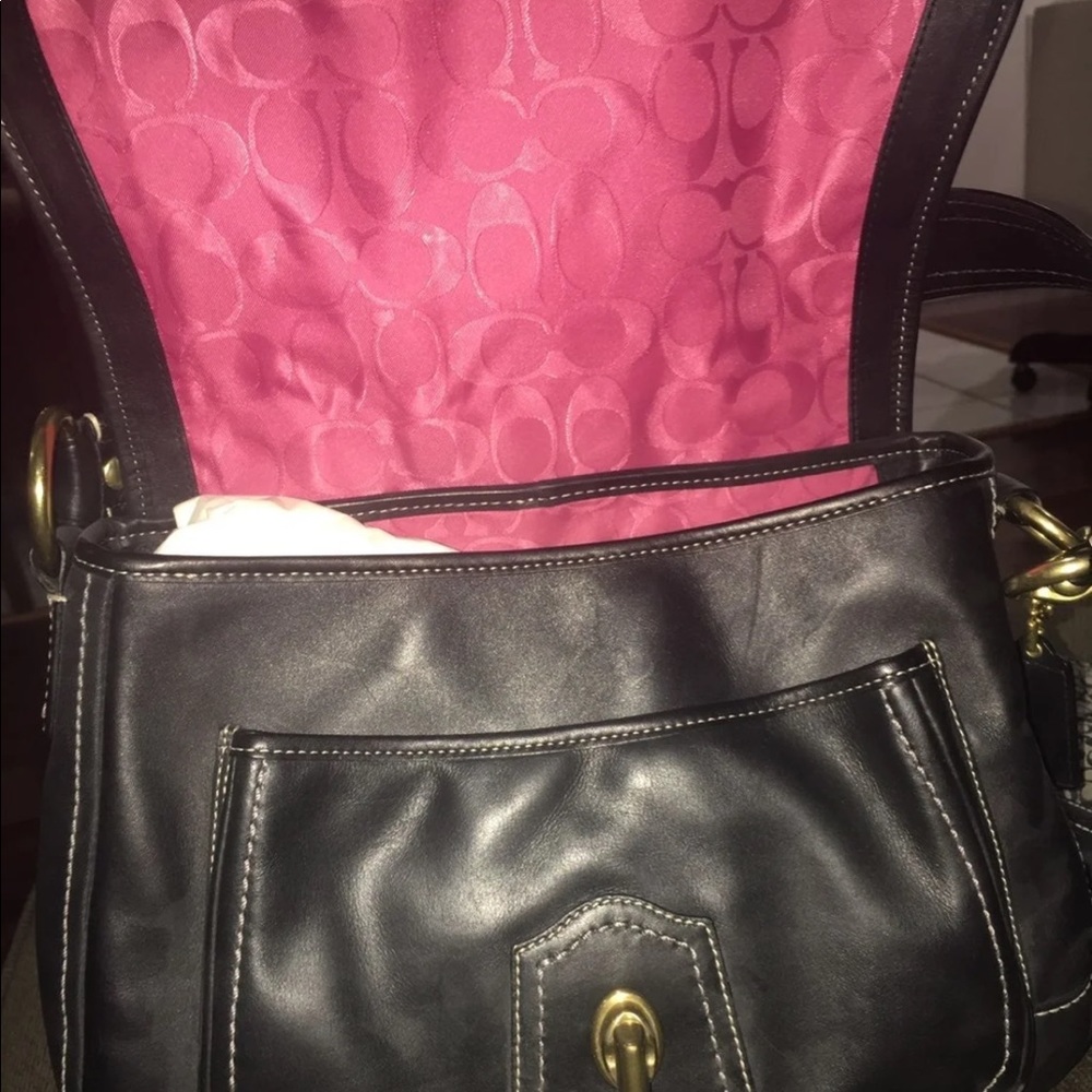 Leather Black Coach Purse - Picture 6 of 7